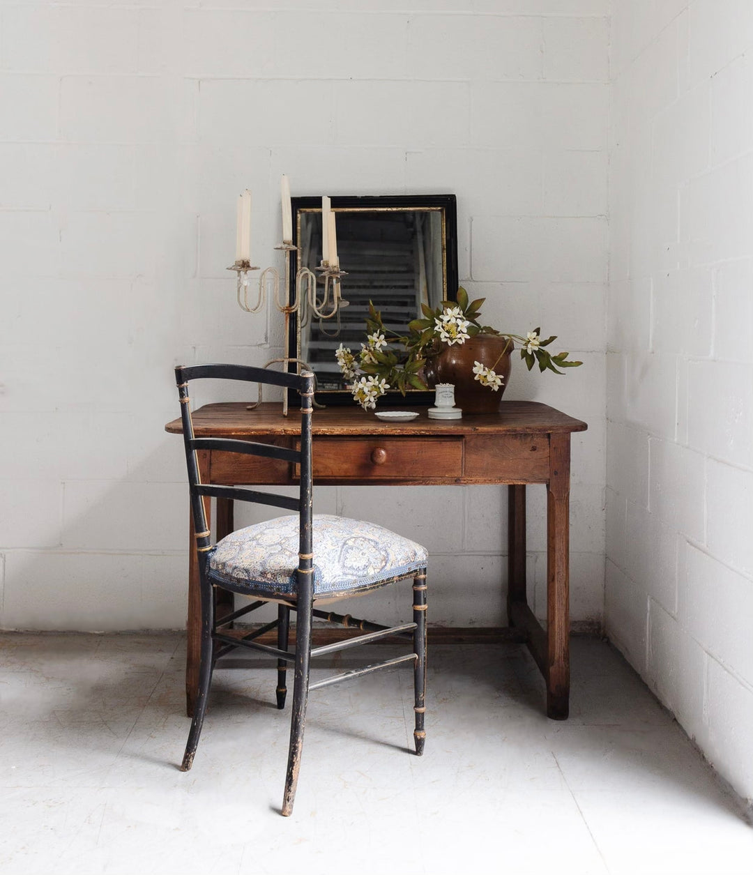 19th century French oak kitchen table