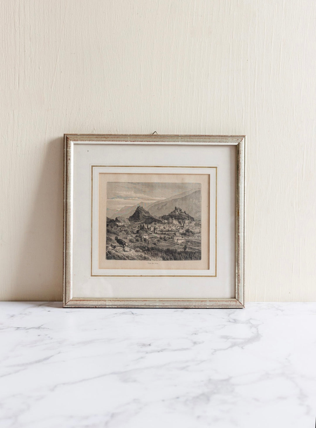 19th century French engraving, “vue du sion”