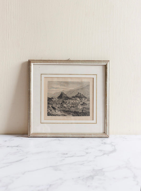 19th century French engraving, “vue du sion”