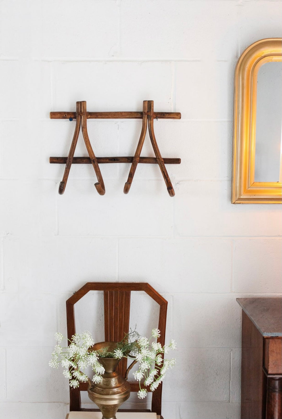 1960s French bamboo coat rack