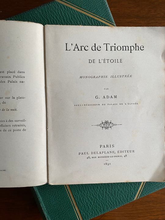 19th century French “L’arc de Triomphe” illustrated monograph booklet