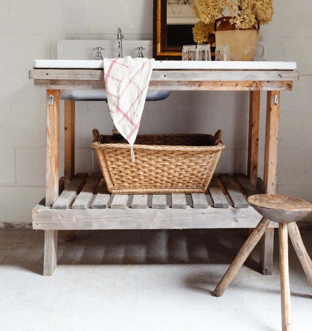 oversized antique french laundry baskets