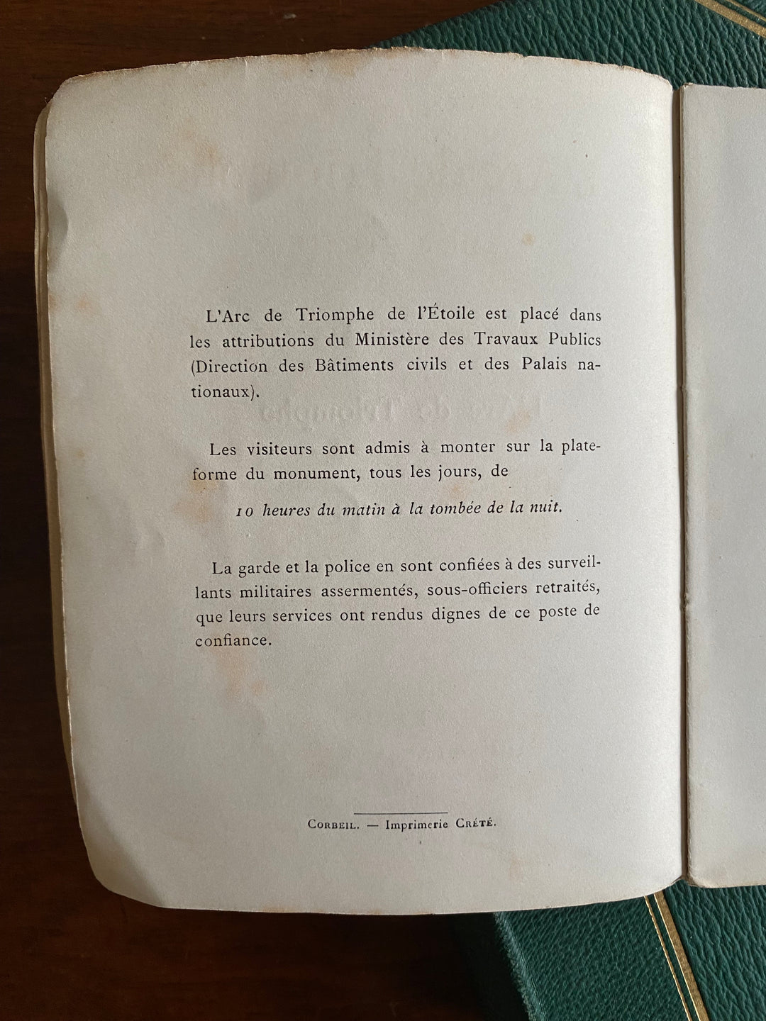 19th century French “L’arc de Triomphe” illustrated monograph booklet