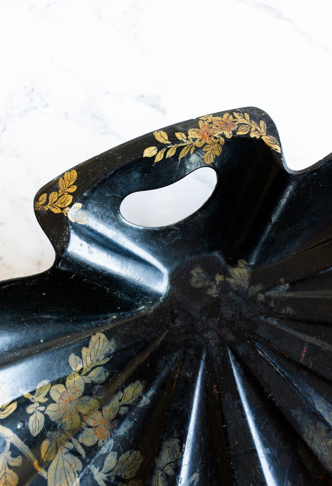 19th century Napoleon III French extra large chinoiserie papier mâché tray