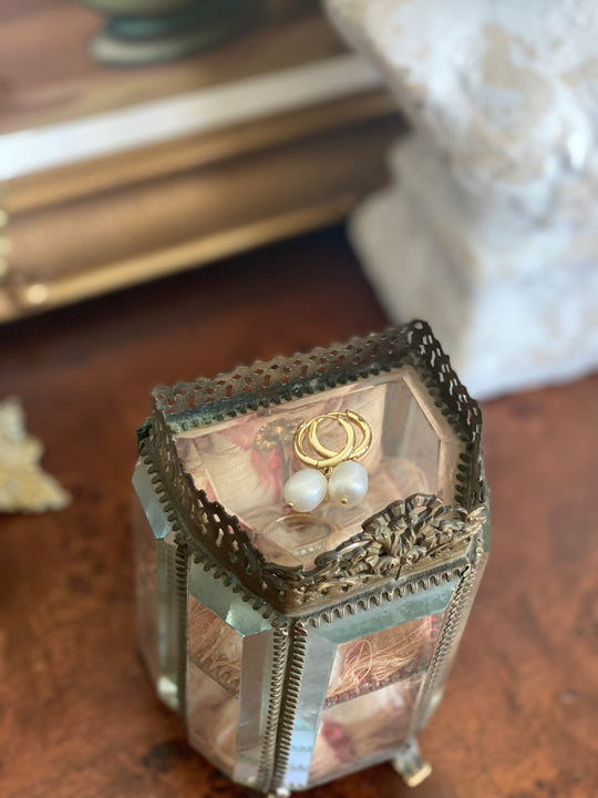 19th century French Napoleon III beveled glass & ormolu armoire bijoux casket
