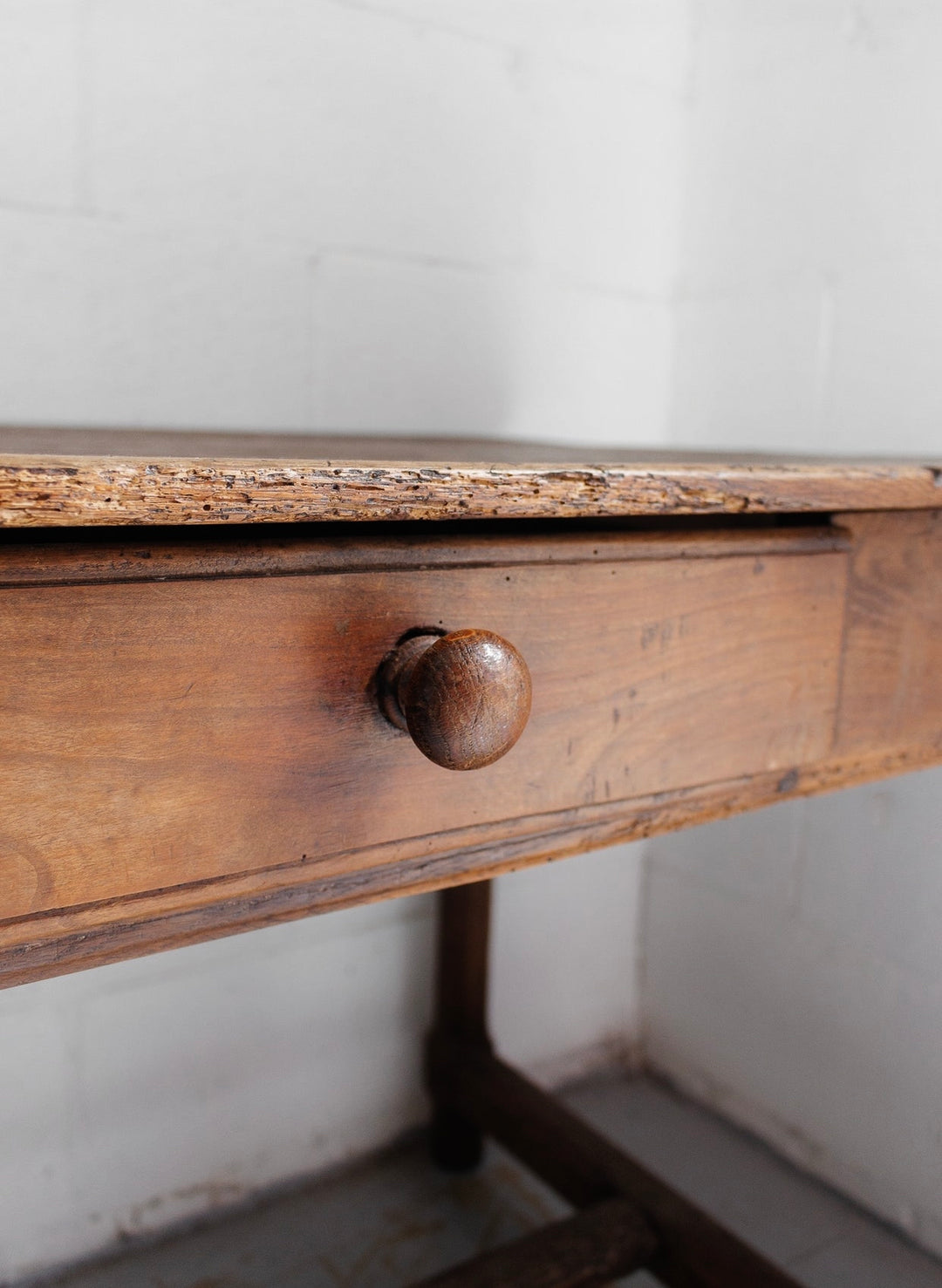 19th century French oak kitchen table