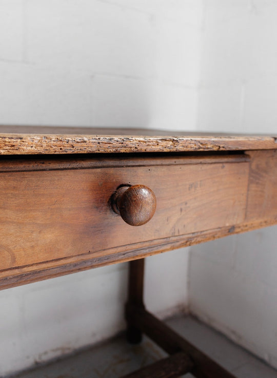 19th century French oak kitchen table