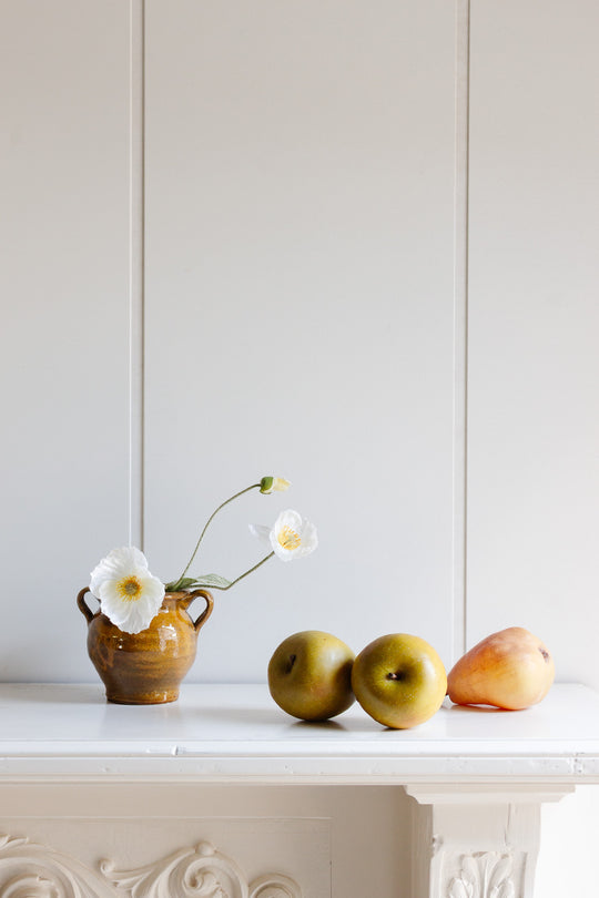 vintage french two tone glazed pot