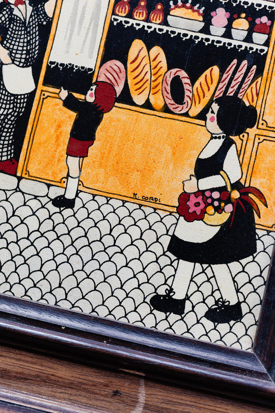1970s Micheal cordi french naive painting