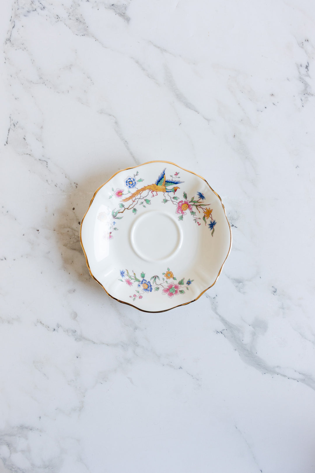 vintage hammersley "bird of paradise" teacup and saucer