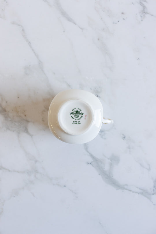 vintage hammersley "bird of paradise" teacup and saucer