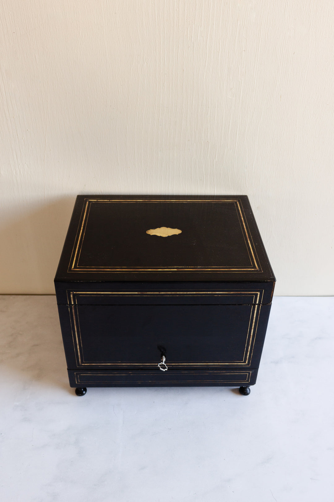 19th century Napoleon III ebonized rosewood “cave à liqueur”