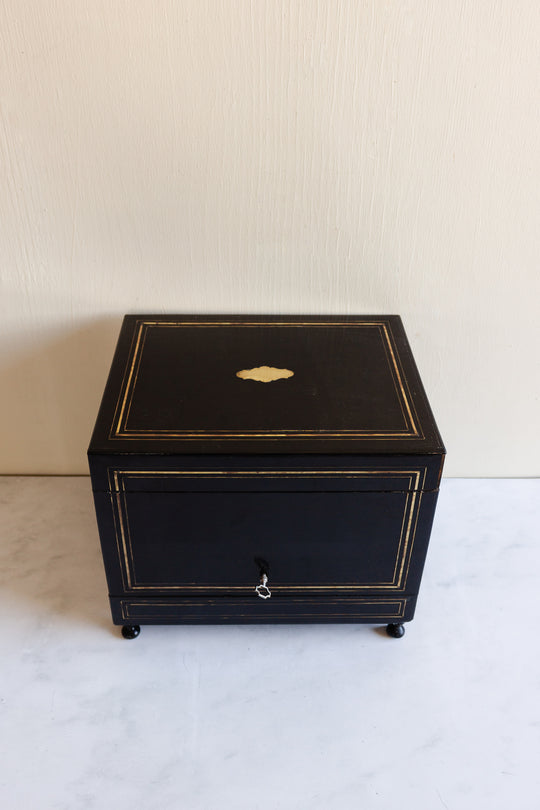 19th century Napoleon III ebonized rosewood “cave à liqueur”
