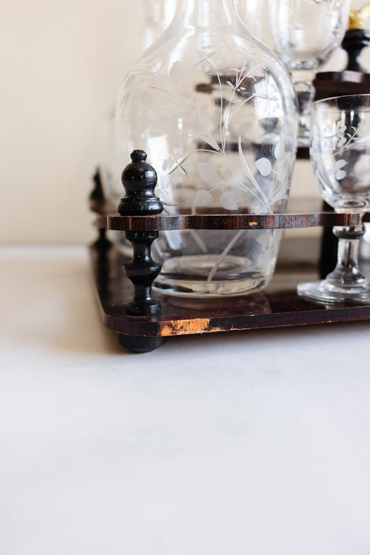 19th century Napoleon III ebonized rosewood “cave à liqueur”
