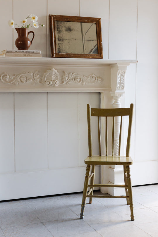 vintage french chippy paint farmhouse chair