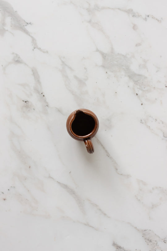 vintage french miniature stoneware pitcher