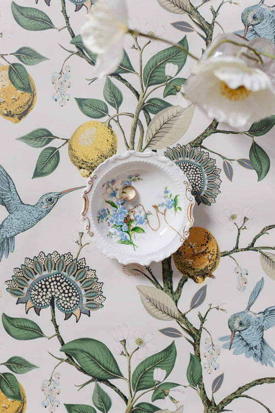 vintage royal albert floral trinket dish