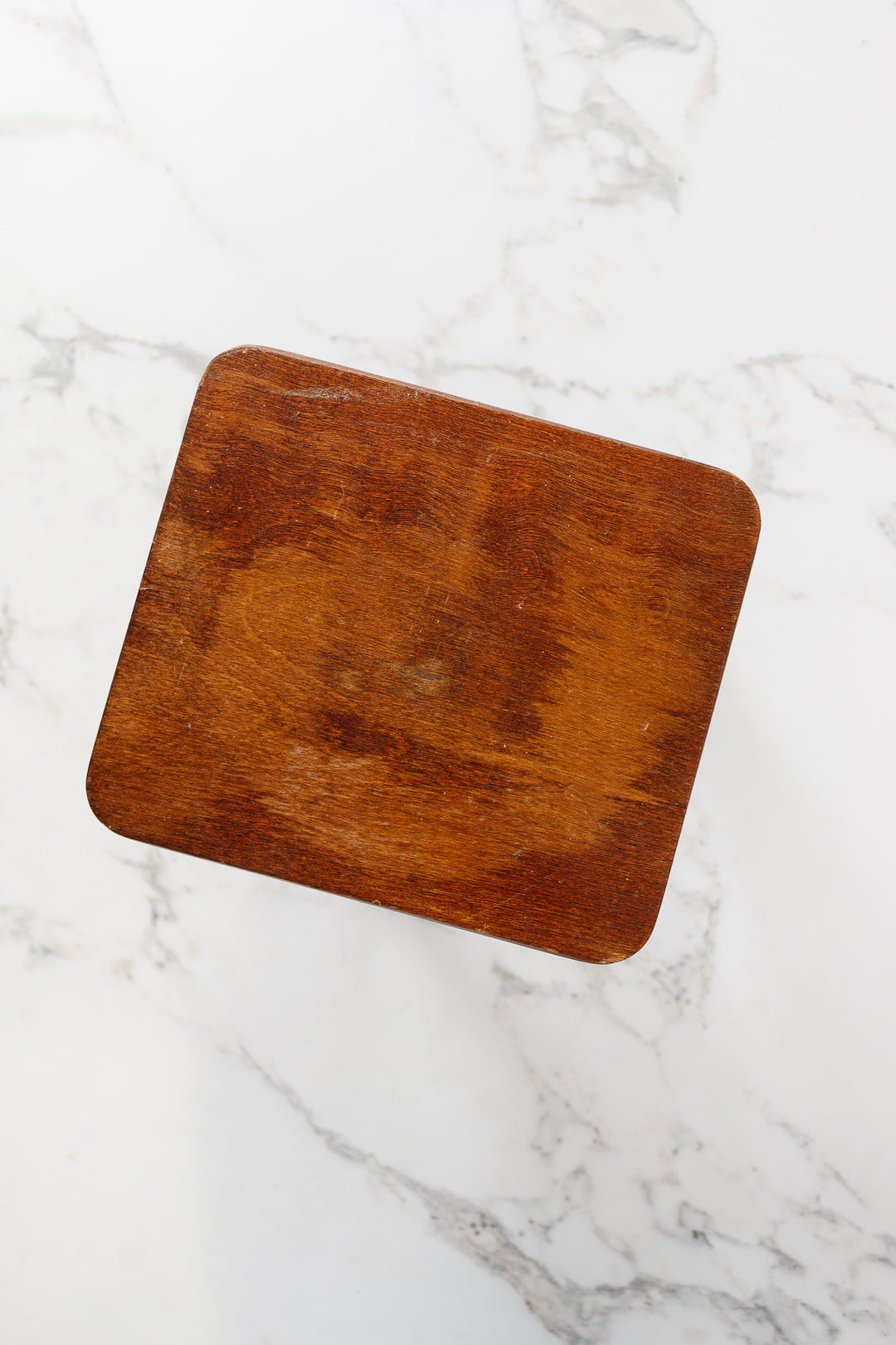 vintage french turned leg wood "petite" stool