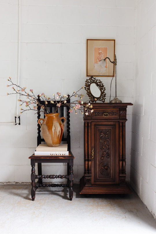 19th century french oak carved renaissance revival cabinet