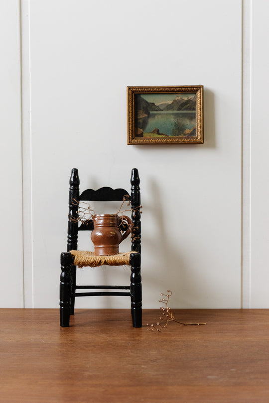 vintage french miniature stoneware pitcher