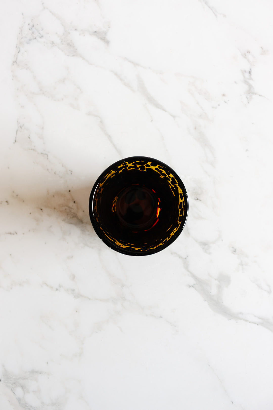 vintage french tortoiseshell glass tumblers