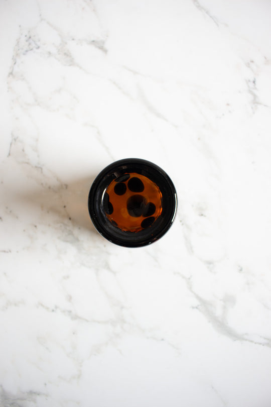 vintage french tortoiseshell glass tumblers