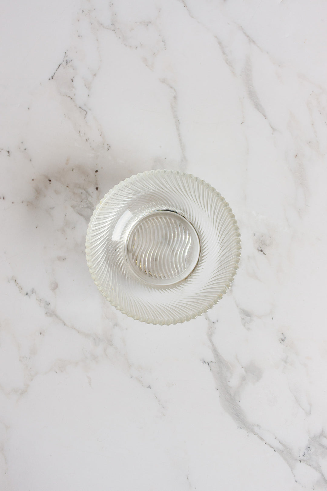 vintage french textured glass catch all