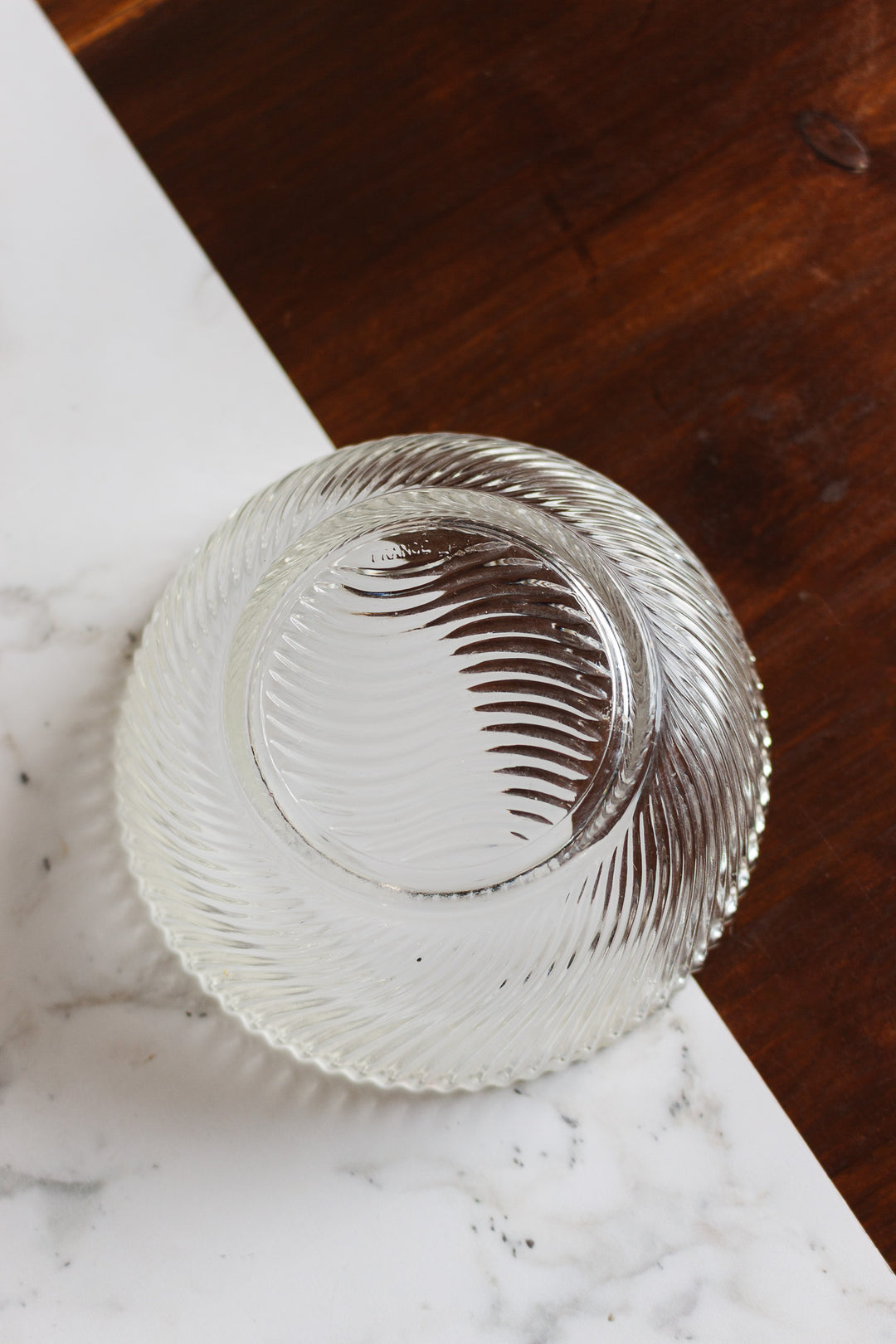 vintage french textured glass catch all