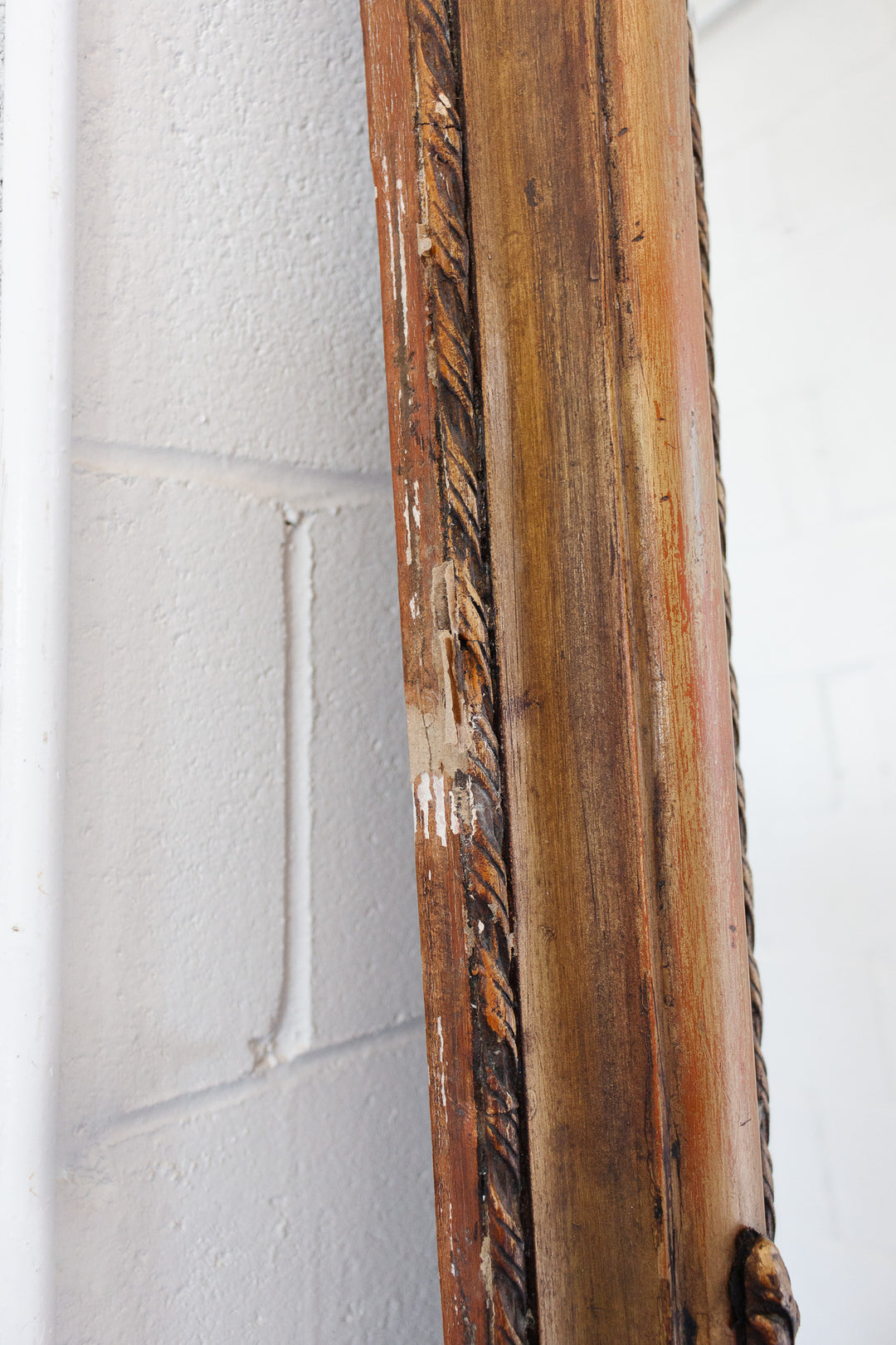 vintage Italian Louis XV style gilt standing mirror
