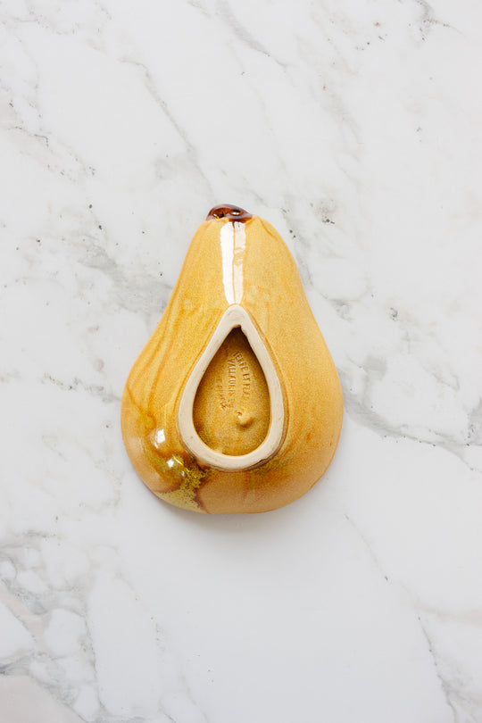 vintage french vallauris pear dish