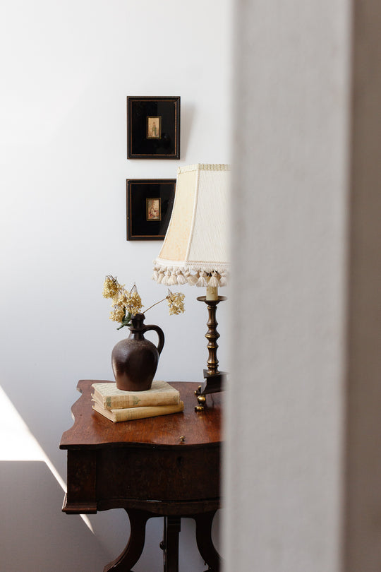 antique Baxter framed needle box miniature prints