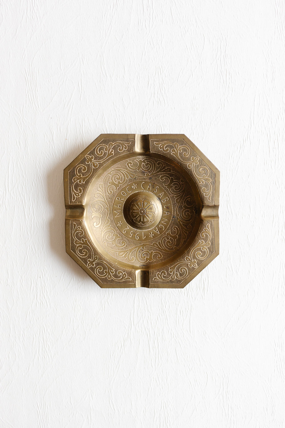 vintage Moroccan Casablanca 1952 brass ashtray