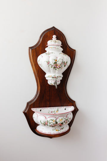 vintage french lallier faïencier moustiers-sainte-marie lavabo