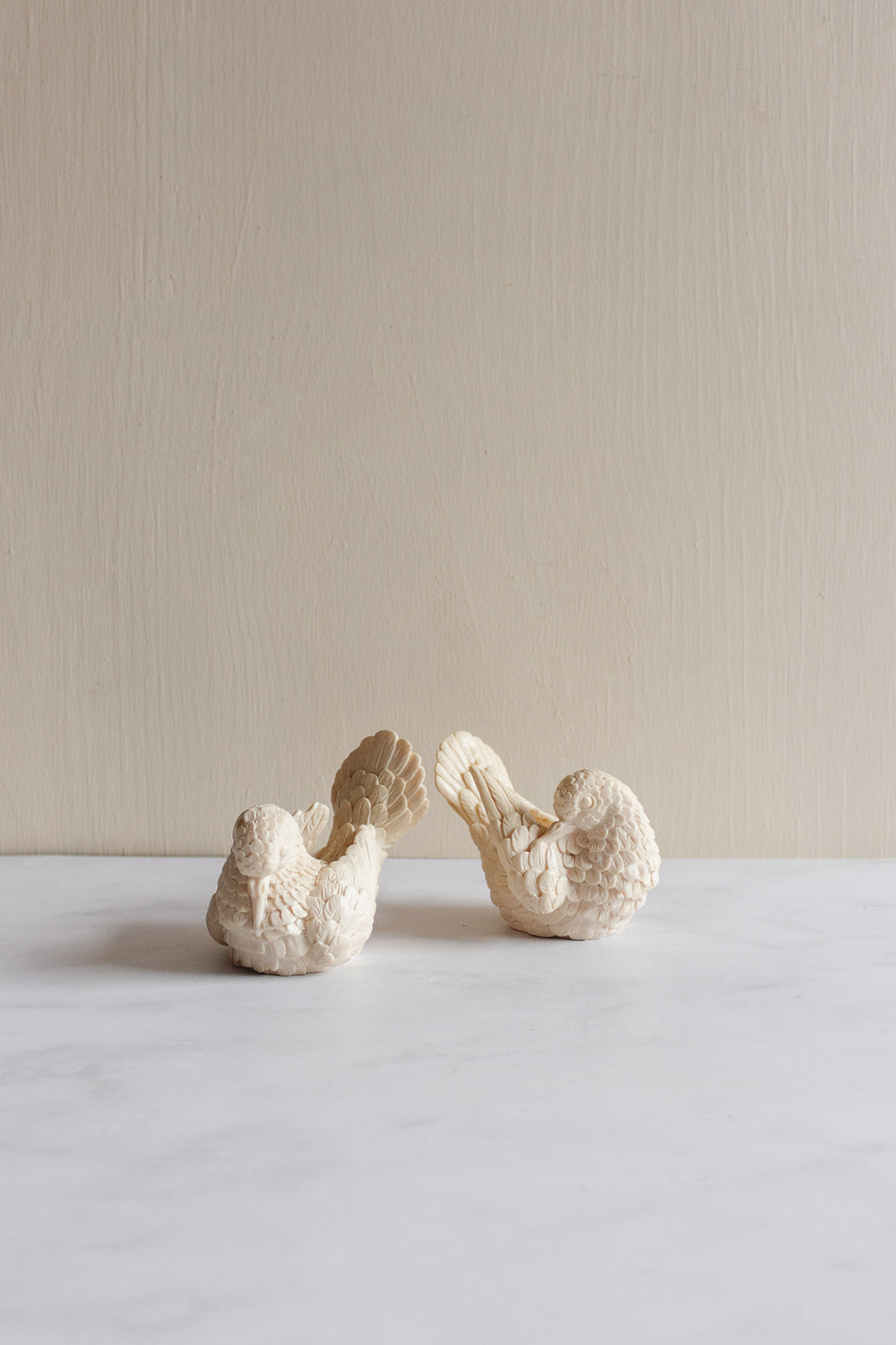 pair of vintage italian doves by a. santini