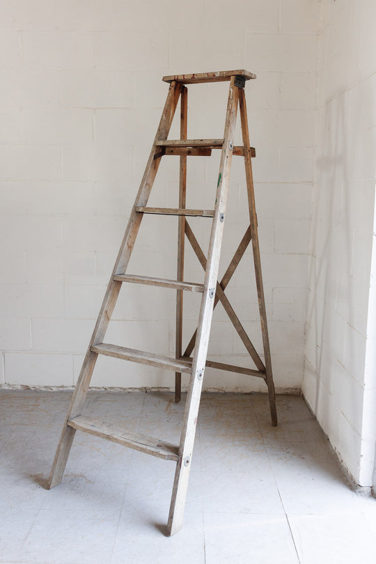 vintage wood painter's ladder
