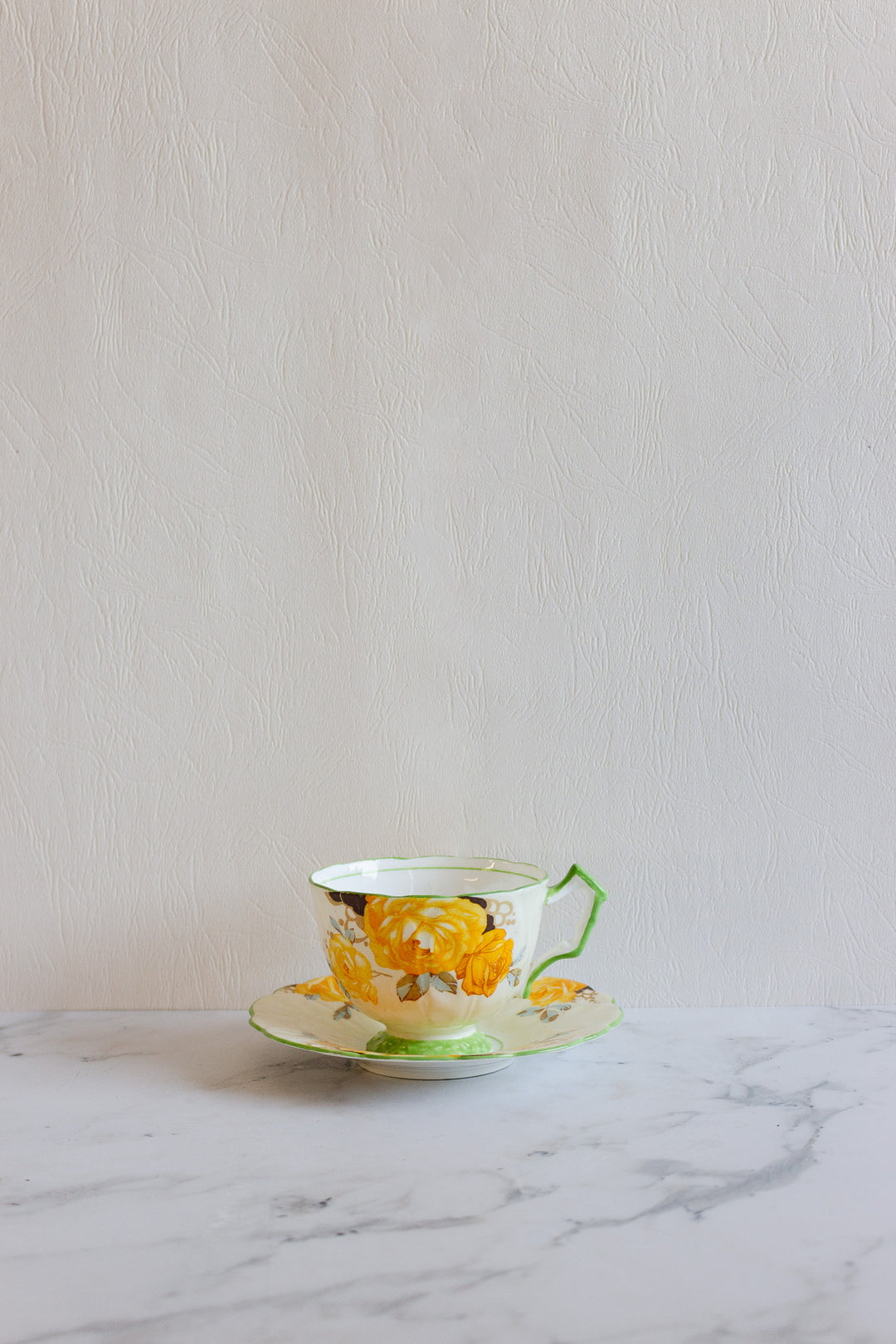 antique aynsley hand painted teacup and saucer