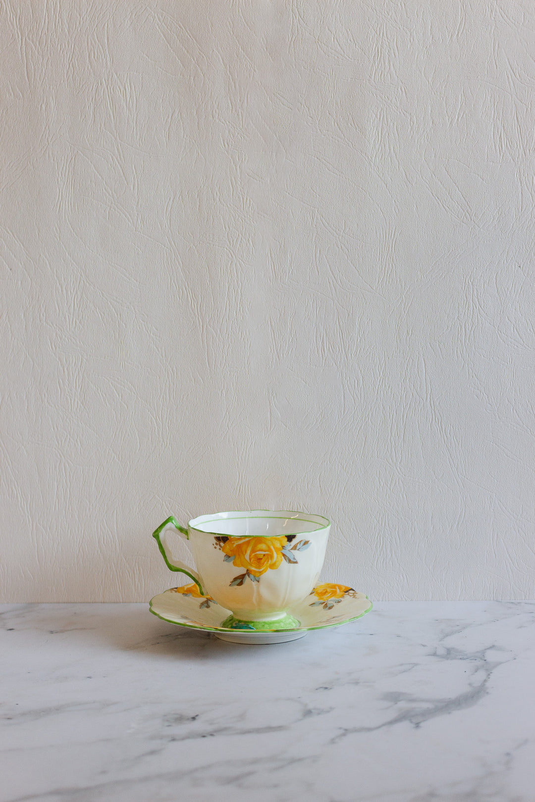 antique aynsley hand painted teacup and saucer