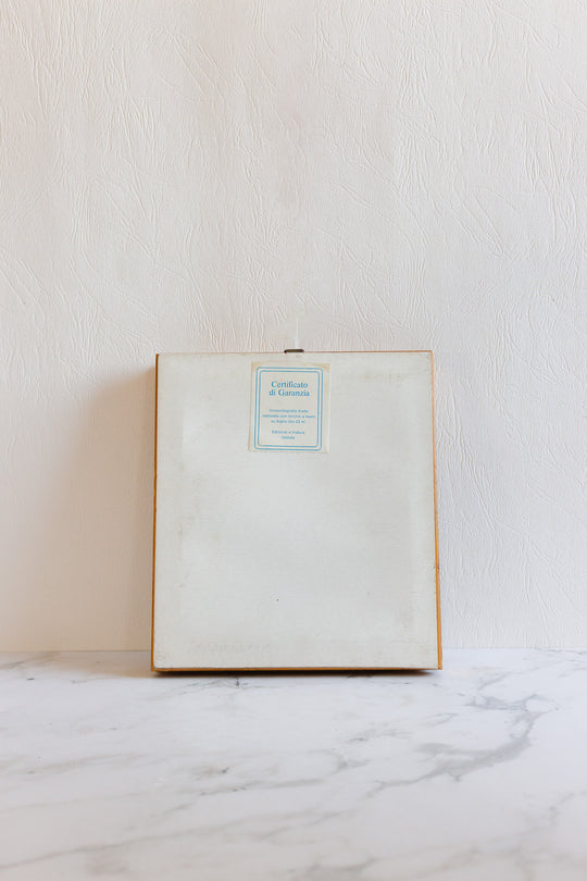 vintage italian 23k gold leaf art, set of 2