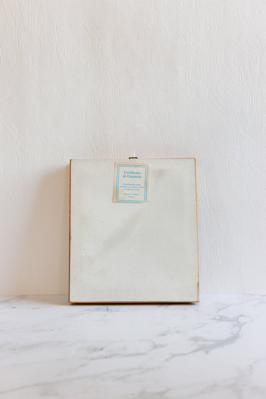 vintage italian 23k gold leaf art, set of 2