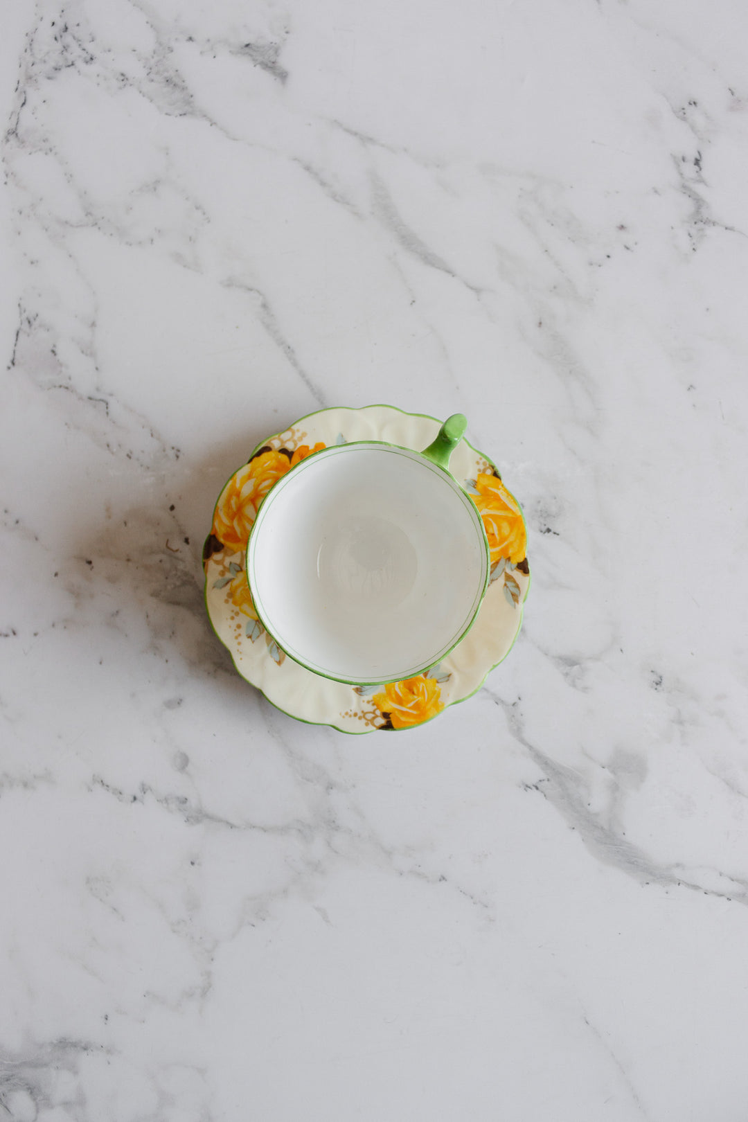 antique aynsley hand painted teacup and saucer