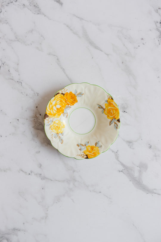 antique aynsley hand painted teacup and saucer