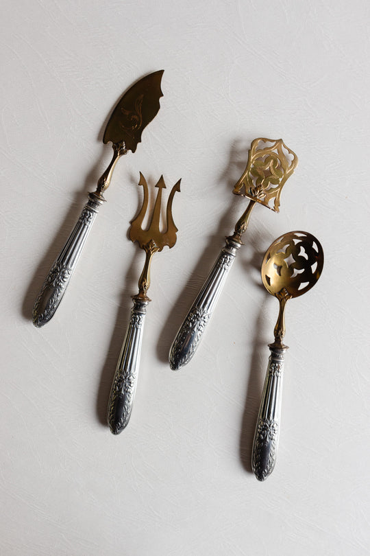 19th century french coutelier orfèvre serving set