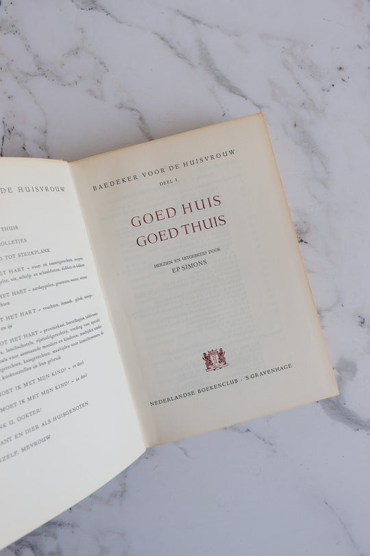 vintage hardcover Dutch house and home decorative books, set of 3