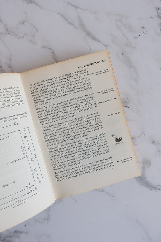 vintage hardcover Dutch house and home decorative books, set of 3