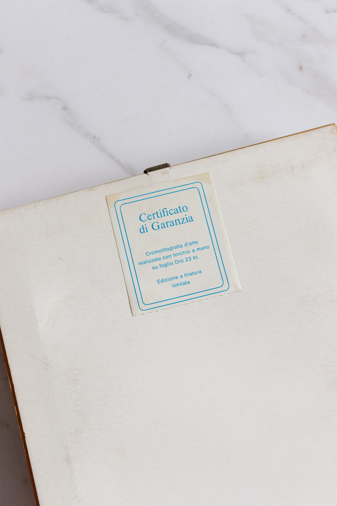 vintage italian 23k gold leaf art, set of 2