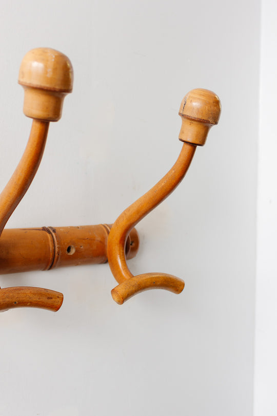 19th century french bentwood faux bamboo coat rack