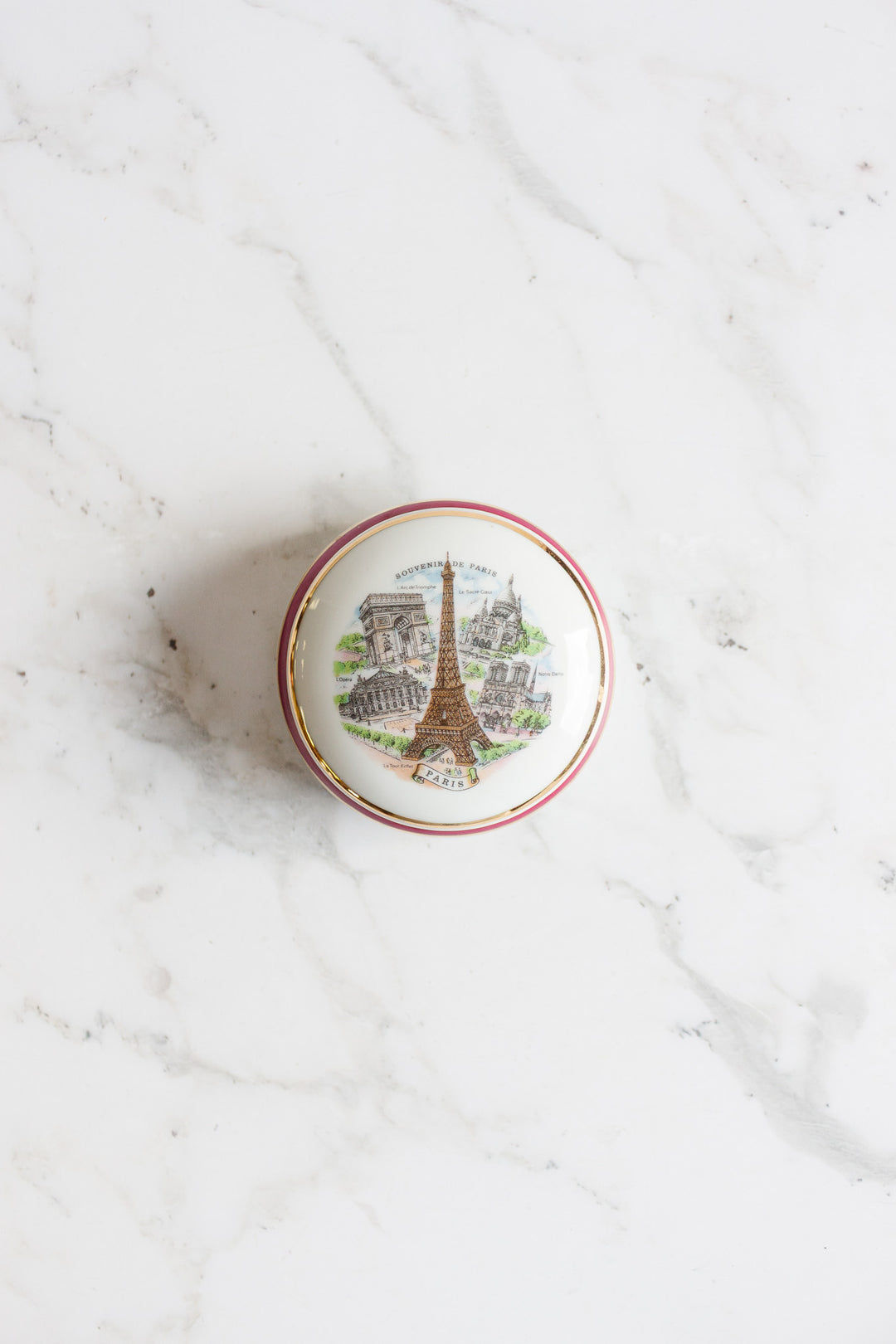 vintage french souvenir de paris trinket box