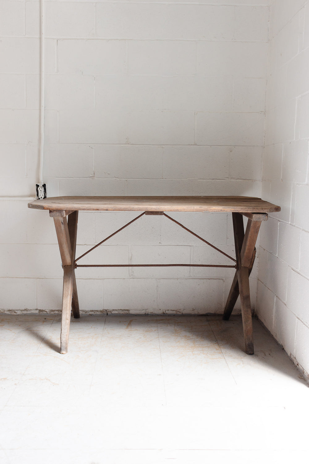 19th century English pine tavern table