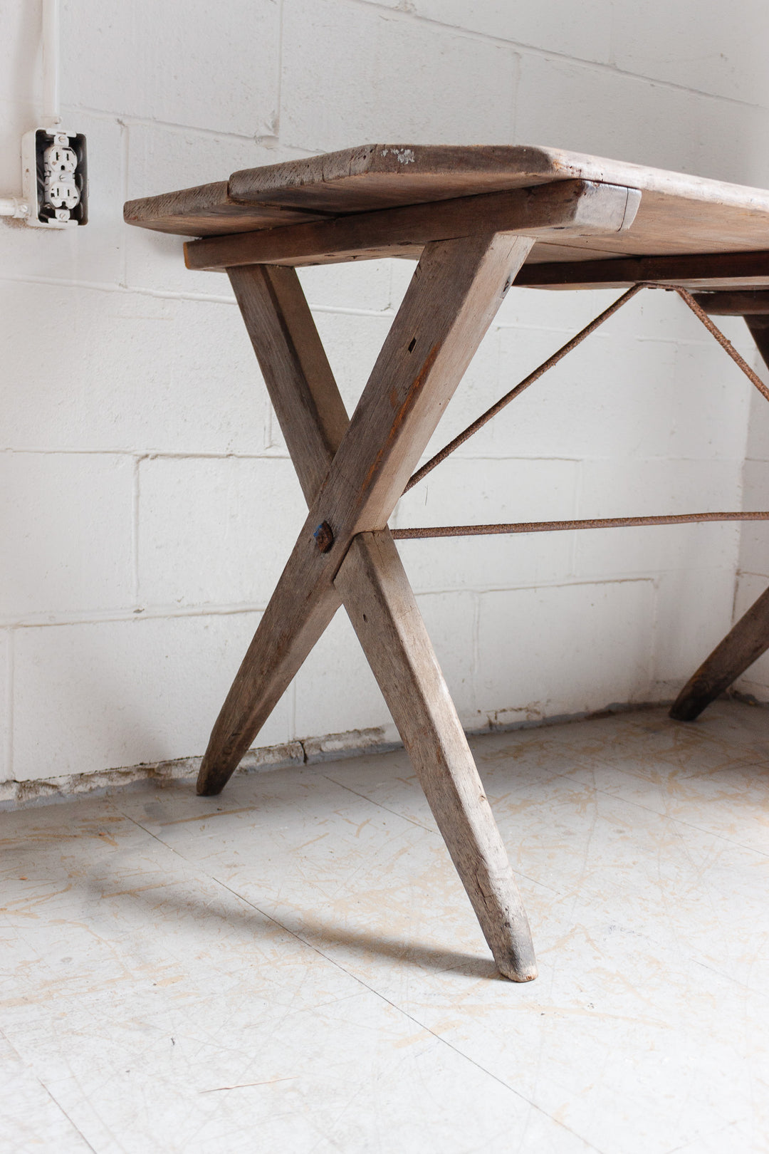 19th century English pine tavern table