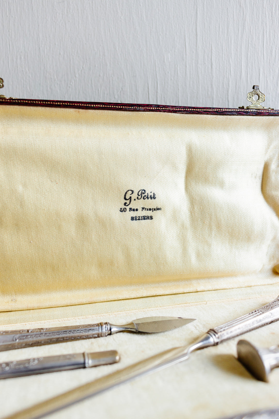 19th century French silver “nécessaire d’écriture” boxed writing set